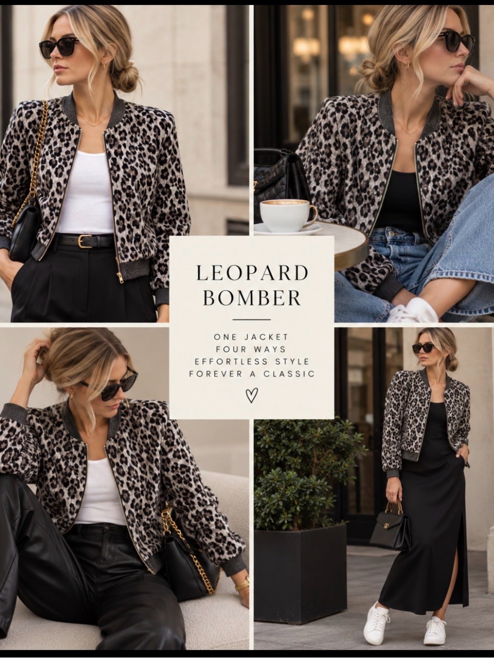 LEOPARD print Bomber CHIC  Tahari  Royal Fatima szS NEWNWOT Pricefirm!